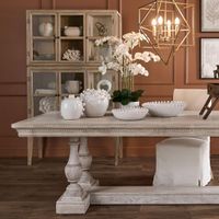 Ville Oak Dining Table White 240cm