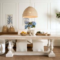 Ville Oak Dining Table White 240cm
