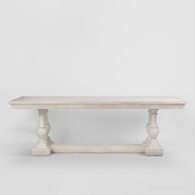 Ville Oak Dining Table White 240cm