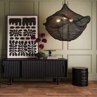 California Hanging Lamp Antique Brass