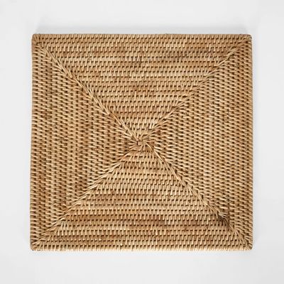 Paume Rattan Square Placemat Natural