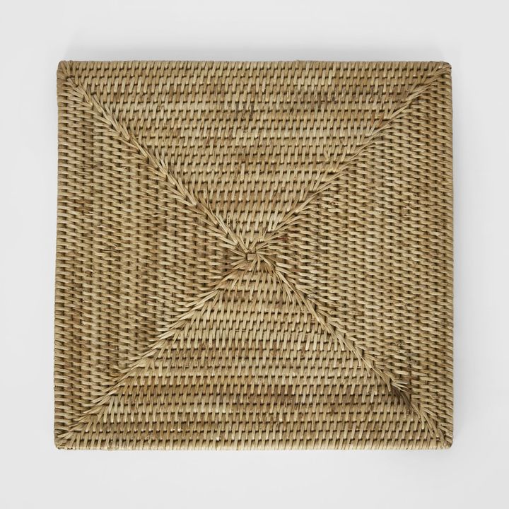 Paume Rattan Square Placemat Natural