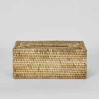 Paume Rattan Rectangle Tissue Box Natural