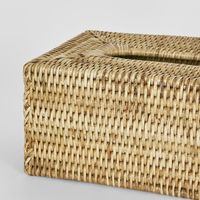 Paume Rattan Rectangle Tissue Box Natural