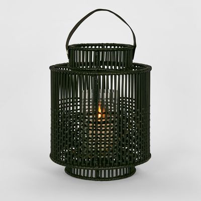 Kyra Rattan Lantern Large Black