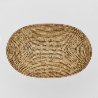 Paume Rattan Oval Placemat  Natural