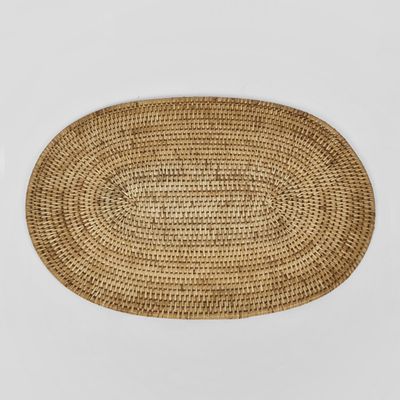 Paume Rattan Oval Placemat  Natural