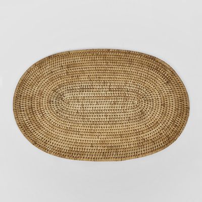 Paume Rattan Oval Placemat  Natural