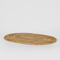 Paume Rattan Oval Placemat  Natural