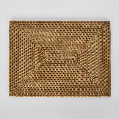 Paume Rattan Rectangle Placemat  Natural