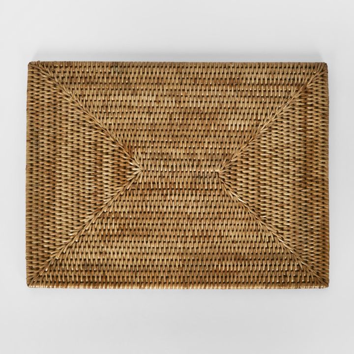 Paume Rattan Rectangle Placemat  Natural