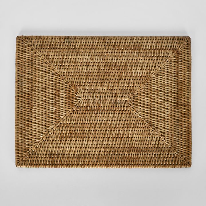 Paume Rattan Rectangle Placemat  Natural