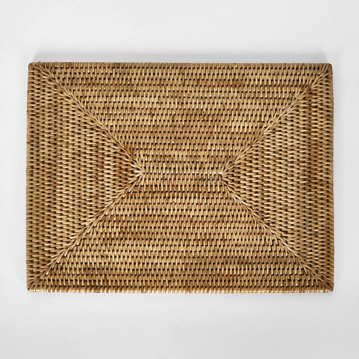 Paume Rattan Rectangle Placemat Natural