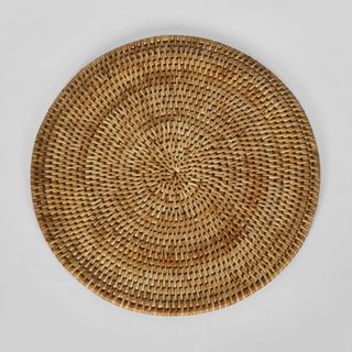 Paume Rattan Round Placemat  Natural