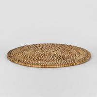 Paume Rattan Round Placemat  Natural