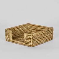 Paume Rattan Square Napkin Box Natural