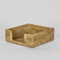 Paume Rattan Square Napkin Box Natural