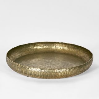 Felix Hammered Aluminium Tray Antique Gold