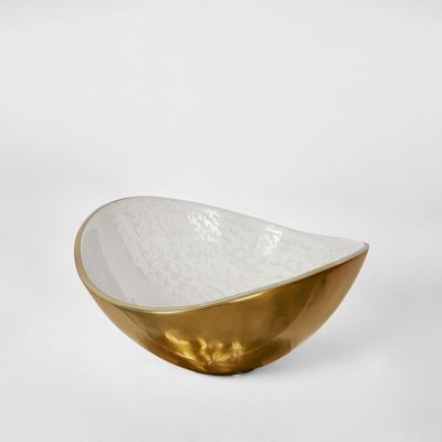 Elsa Curved Bowl White Gloss Medium