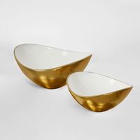 Elsa Curved Bowl White Gloss Medium