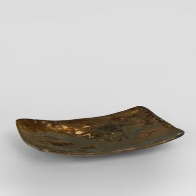 Gia Rectangle Plate Medium Antique Gold