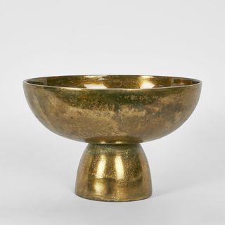 Gia Footed Bowl Large Antique Gold