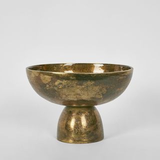 Gia Footed Bowl Medium Antique Gold