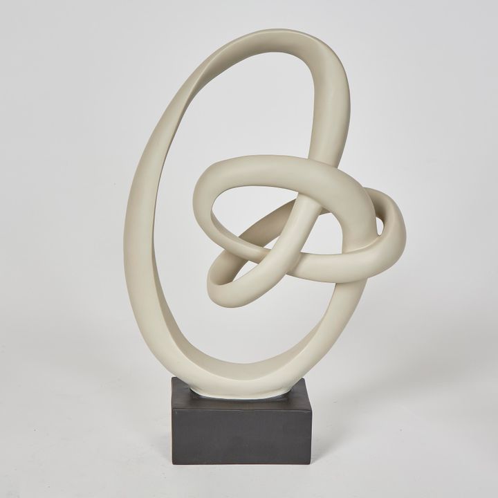 Sana Abstract Sculpture Grey/Black Stand