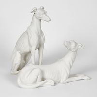 Penny Dog Sculpture White