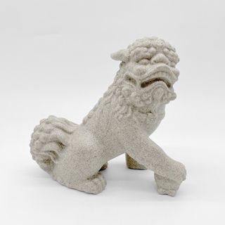 Foo Dog Left Sculpture Grey