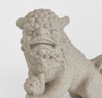 Foo Dog Right Sculpture Grey