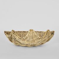 Clam Shell Rattan Small Natural