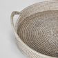 Paume Rattan Oval Serving Tray with Handles White wash