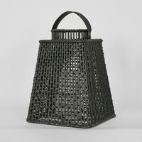 Eden Rattan Lantern Square Large Black