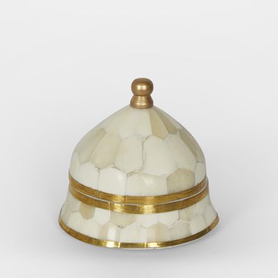 Suki Brass Box Small White