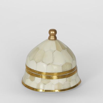 Suki Brass Box Small White