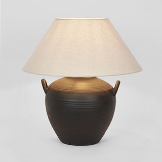 Camille Black Table Lamp & Shade