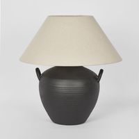 Camille Black Table Lamp & Shade