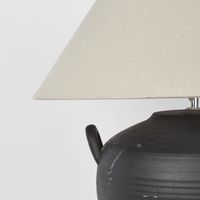 Camille Black Table Lamp & Shade