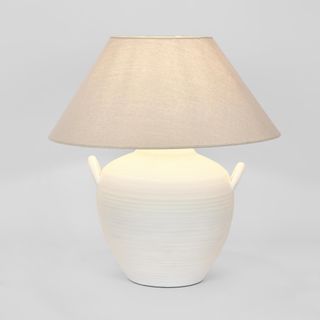 Camille White Table Lamp & Shade