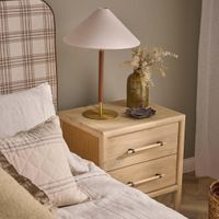 Huntley Leather & Brass Table Lamp & Shade