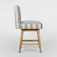 Cape Swivel Counter Stool Charcoal/White Stripe