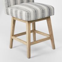 Cape Swivel Counter Stool Charcoal/White Stripe