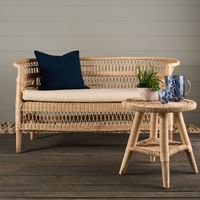 Livingstone Wicker Side Table Natural - Outdoor Under-Cover