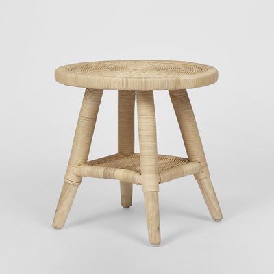 Livingstone Wicker Side Table Natural - Outdoor Under-Cover