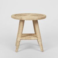 Livingstone Wicker Side Table Natural - Outdoor Under-Cover