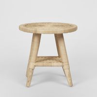 Livingstone Wicker Side Table Natural - Outdoor Under-Cover