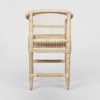Livingstone Bar Stool Natural/White cushion - Outdoor Under-Cover