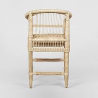 Livingstone Bar Chair Natural/White cushion - Outdoor Under-Cover