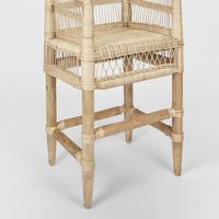 Livingstone Bar Chair Natural/White cushion - Outdoor Under-Cover